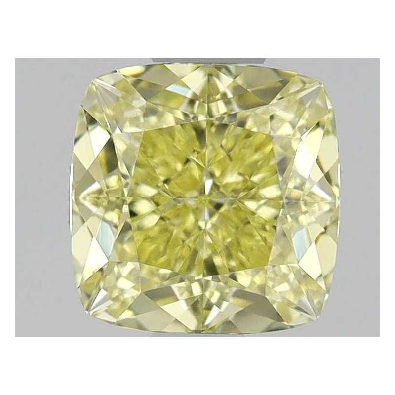 Diament o barwie fantazyjnej szlif poduszkowy brylantowy, 0.74ct, VVS2, Fancy Intense Yellow, GIA 2534195566