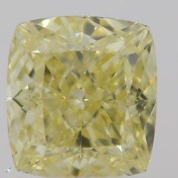 Diament o barwie fantazyjnej szlif poduszkowy brylantowy, 0.64ct, SI1, Fancy  Yellow, GIA 6312757198