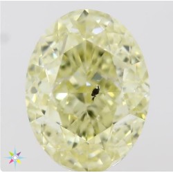 Diament o barwie fantazyjnej szlif owalny, 1.33ct, SI2, Fancy Light  Yellow, GIA 6205816283