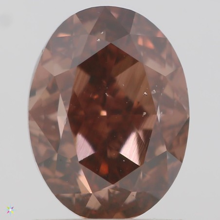 Diament o barwie fantazyjnej szlif owalny, 1.5ct, SI1, Fancy Deep Brown Pink, GIA 5211020007