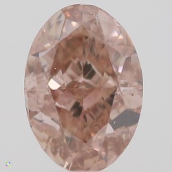 Diament o barwie fantazyjnej szlif owalny, 0.53ct, VS2, Fancy Brownish Orangey Pink, GIA 6223194062