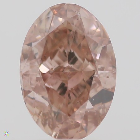 Diament o barwie fantazyjnej szlif owalny, 0.53ct, VS2, Fancy Brownish Orangey Pink, GIA 6223194062
