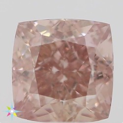 Diament o barwie fantazyjnej szlif poduszkowy modyfikowany, 0.48ct, VS1, Fancy Orangey Pink, GIA 2225382171
