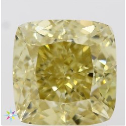Diament o barwie fantazyjnej szlif poduszkowy brylantowy, 1.7ct, VS2, Fancy Brownish Yellow, GIA 1217013449