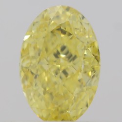 Diament o barwie fantazyjnej szlif owalny, 0.5ct, SI1, Fancy Intense  Yellow, GIA 5202861105