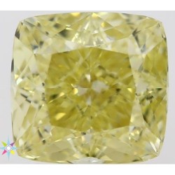 Diament o barwie fantazyjnej szlif poduszkowy brylantowy, 1.01ct, VVS1, Fancy Intense  Yellow, GIA 2218013383