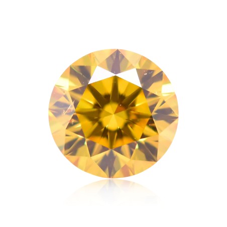 Diament o barwie fantazyjnej szlif okrągły, 0.3ct, SI1, Fancy Vivid Orangey Yellow, GIA 7282905698