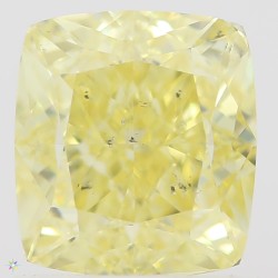 Diament o barwie fantazyjnej szlif poduszkowy brylantowy, 1ct, SI1, Fancy Intense  Yellow, GIA 5283452411