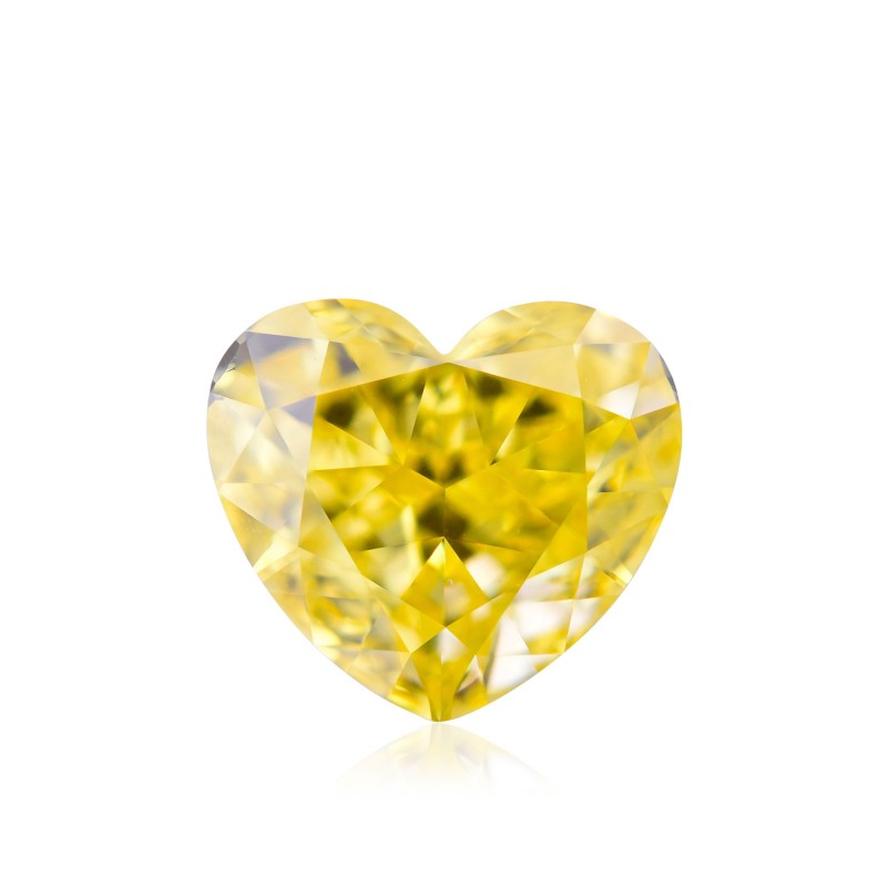Diament o barwie fantazyjnej serce, 2ct, VS1, Fancy Vivid Yellow, GIA 1305912396