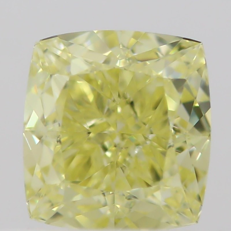Diament o barwie fantazyjnej szlif poduszkowy brylantowy, 0.51ct, VS2, Fancy  Yellow, GIA 2215064095