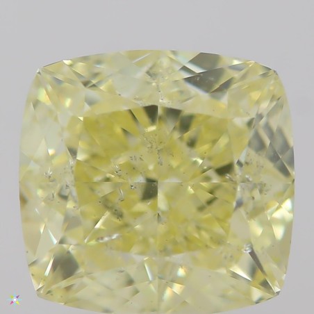 Diament o barwie fantazyjnej szlif poduszkowy brylantowy, 1.3ct, SI2, Fancy Yellow, GIA 7301988054