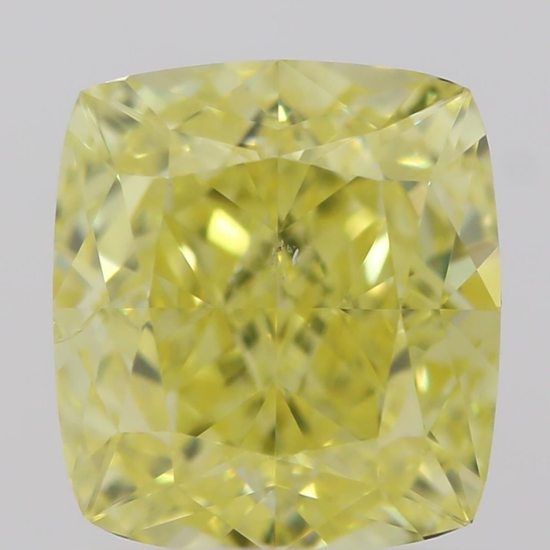 Diament o barwie fantazyjnej szlif poduszkowy brylantowy, 1ct, SI2, Fancy Intense  Yellow, GIA 5211291973