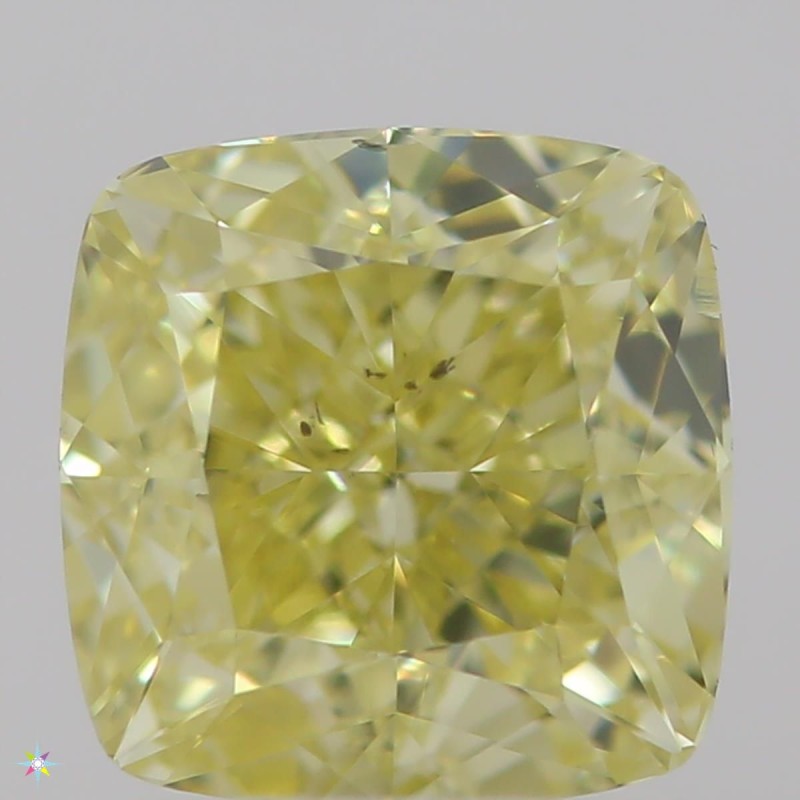 Diament o barwie fantazyjnej szlif poduszkowy brylantowy, 0.72ct, SI1, Fancy Yellow, GIA 6315757238 Diament o barwie fantazyjnej szlif poduszkowy brylantowy, 0.72ct, SI1, Fancy Yellow, GIA 6315757238