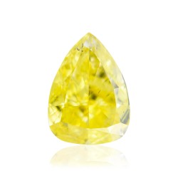 Diament o barwie fantazyjnej szlif gruszkowy, 0.8ct, SI1, Fancy Vivid  Yellow, GIA 6212555686