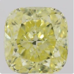 Diament o barwie fantazyjnej szlif poduszkowy brylantowy, 0.5ct, SI1, Fancy  Yellow, GIA 2213654059