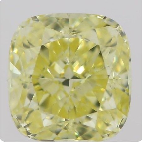 Diament o barwie fantazyjnej szlif poduszkowy brylantowy, 0.5ct, SI1, Fancy  Yellow, GIA 2213654059