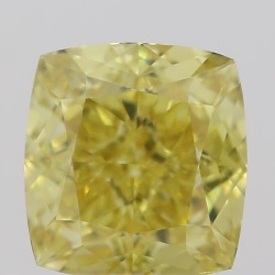 Diament o barwie fantazyjnej szlif poduszkowy brylantowy, 0.45ct, VVS2, Fancy Intense  Yellow, GIA 2213378796