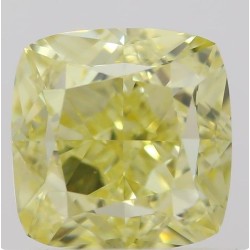 Diament o barwie fantazyjnej szlif poduszkowy brylantowy, 1ct, VVS2, Fancy  Yellow, GIA 7392154793