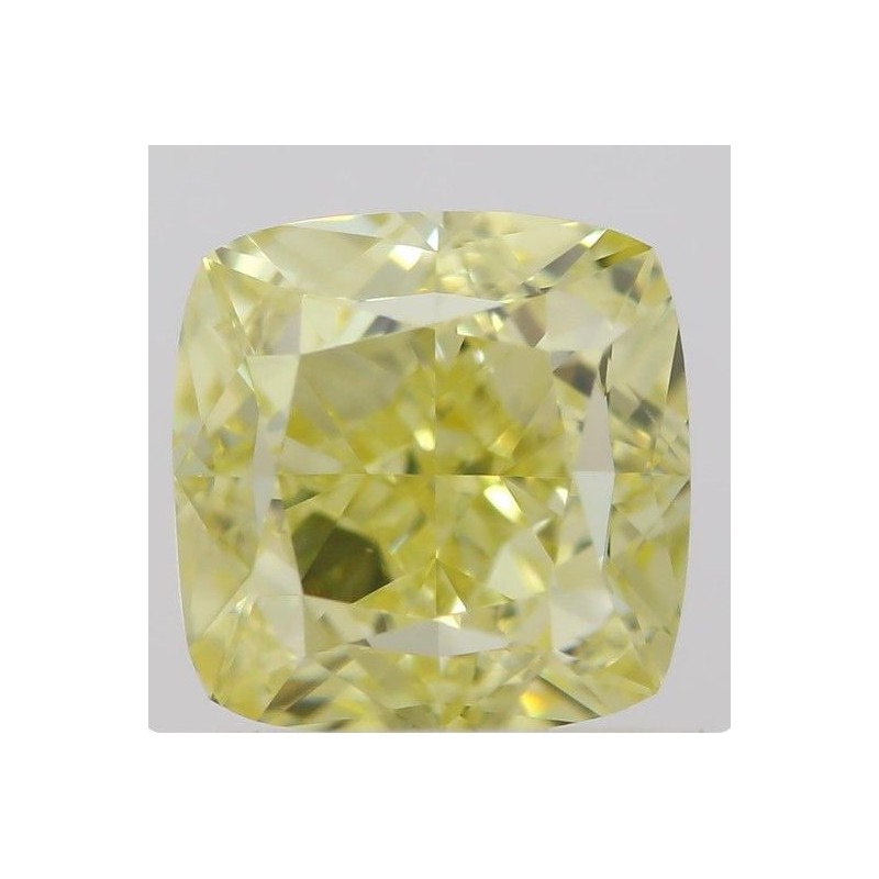 Diament o barwie fantazyjnej szlif poduszkowy brylantowy, 1ct, VVS2, Fancy  Yellow, GIA 7392154793