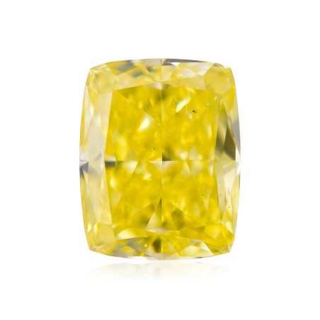 Diament o barwie fantazyjnej szlif poduszkowy brylantowy, 1.1ct, SI2, Fancy Vivid Yellow, GIA 7328334599