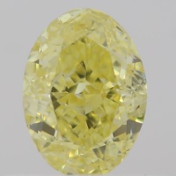 Diament o barwie fantazyjnej szlif owalny, 0.5ct, SI1, Fancy Intense  Yellow, GIA 1323430340