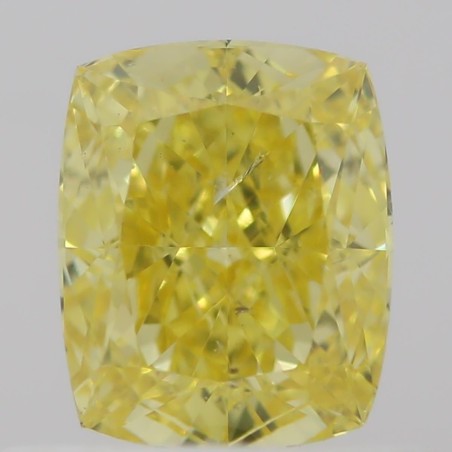 Diament o barwie fantazyjnej szlif poduszkowy brylantowy, 0.51ct, SI2, Fancy Vivid  Yellow, GIA 1328334701