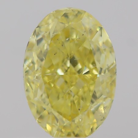 Diament o barwie fantazyjnej szlif owalny, 0.7ct, SI2, Fancy Intense  Yellow, GIA 1337027493
