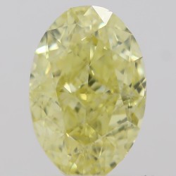 Diament o barwie fantazyjnej szlif owalny, 0.7ct, SI1, Fancy Yellow, GIA 6217373693
