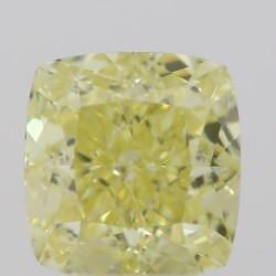 Diament o barwie fantazyjnej szlif poduszkowy brylantowy, 0.53ct, VS1, Fancy  Yellow, GIA 6214090121