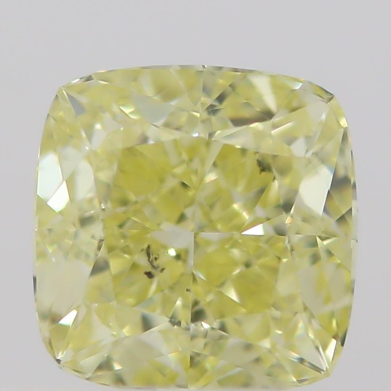 Diament o barwie fantazyjnej szlif poduszkowy brylantowy, 0.5ct, SI1, Fancy Yellow, GIA 6214019658 Diament o barwie fantazyjnej szlif poduszkowy brylantowy, 0.5ct, SI1, Fancy Yellow, GIA 6214019658