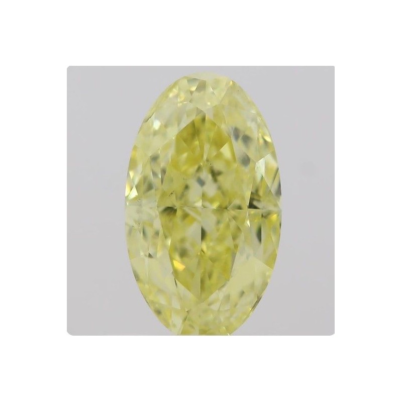 Diament o barwie fantazyjnej szlif owalny, 0.71ct, SI1, Fancy Intense Yellow, GIA 2211373718