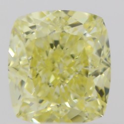 Diament o barwie fantazyjnej szlif poduszkowy brylantowy, 0.5ct, VVS1, Fancy  Yellow, GIA 2215019621