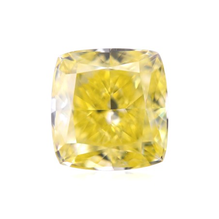 Diament o barwie fantazyjnej szlif poduszkowy brylantowy, 0.45ct, VVS2, Fancy Intense Yellow, GIA 2336453824