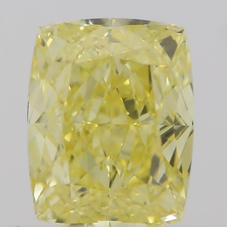 Diament o barwie fantazyjnej szlif poduszkowy brylantowy, 0.55ct, VVS2, Fancy Intense Yellow, GIA 1338713752