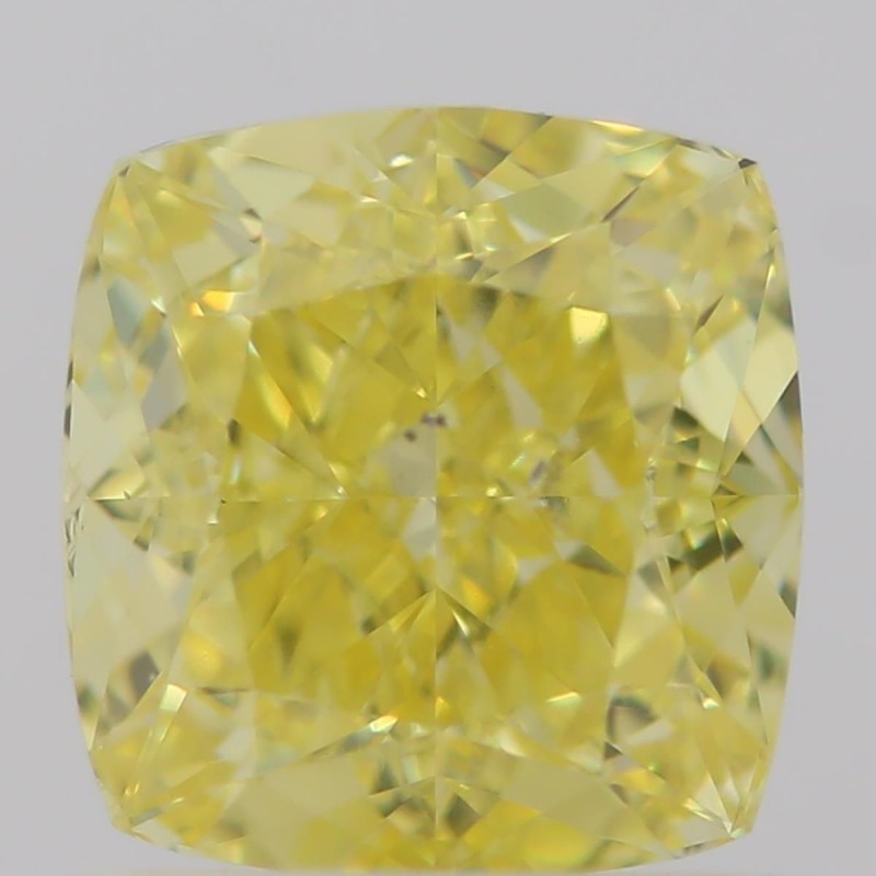 Diament o barwie fantazyjnej szlif poduszkowy brylantowy, 1ct, SI1, Fancy Intense  Yellow, GIA 2205861055