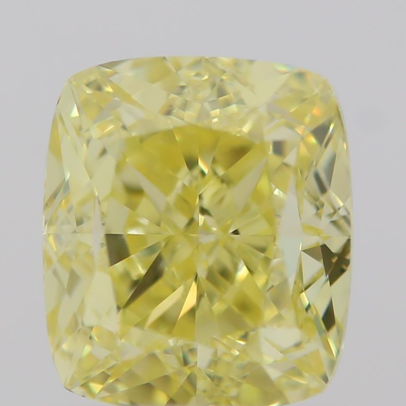 Diament o barwie fantazyjnej szlif poduszkowy brylantowy, 1ct, VS1, Fancy Intense  Yellow, GIA 7336633203