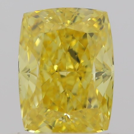 Diament o barwie fantazyjnej szlif poduszkowy brylantowy, 0.45ct, SI1, Fancy Vivid  Yellow, GIA 1349450550