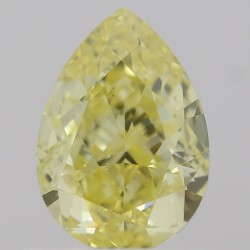 Diament o barwie fantazyjnej szlif gruszkowy, 0.61ct, VS2, Fancy Intense  Yellow, GIA 2337026790