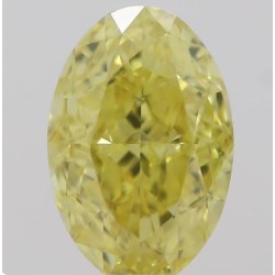 Diament o barwie fantazyjnej szlif owalny, 0.63ct, VS2, Fancy Intense Yellow, GIA 2215379032