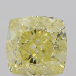 Diament o barwie fantazyjnej szlif poduszkowy brylantowy, 0.5ct, VVS1, Fancy  Yellow, GIA 2205895933
