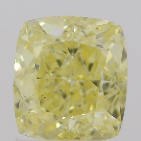 Diament o barwie fantazyjnej szlif poduszkowy brylantowy, 0.57ct, SI2, Fancy  Yellow, GIA 6203895971