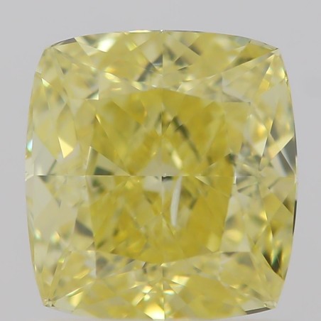 Diament o barwie fantazyjnej szlif poduszkowy brylantowy, 1ct, SI2, Fancy Intense Yellow, GIA 6203861064