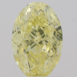 Diament o barwie fantazyjnej szlif owalny, 0.59ct, SI2, Fancy Yellow, GIA 5202895998