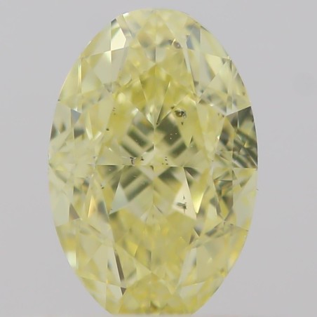 Diament o barwie fantazyjnej szlif owalny, 0.59ct, SI2, Fancy Yellow, GIA 5202895998