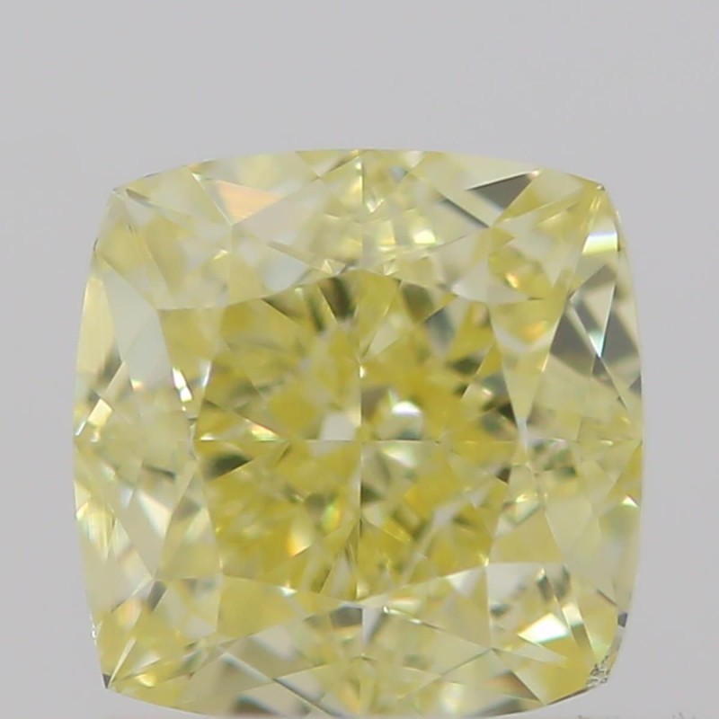 Diament o barwie fantazyjnej szlif poduszkowy brylantowy, 0.5ct, VVS1, Fancy  Yellow, GIA 5201895925