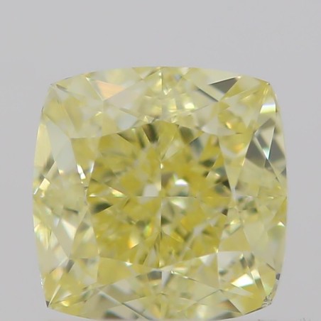 Diament o barwie fantazyjnej szlif poduszkowy brylantowy, 0.5ct, VVS1, Fancy  Yellow, GIA 5201895925