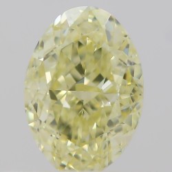 Diament o barwie fantazyjnej szlif owalny, 0.5ct, VVS2, Fancy Light  Yellow, GIA 6214019953