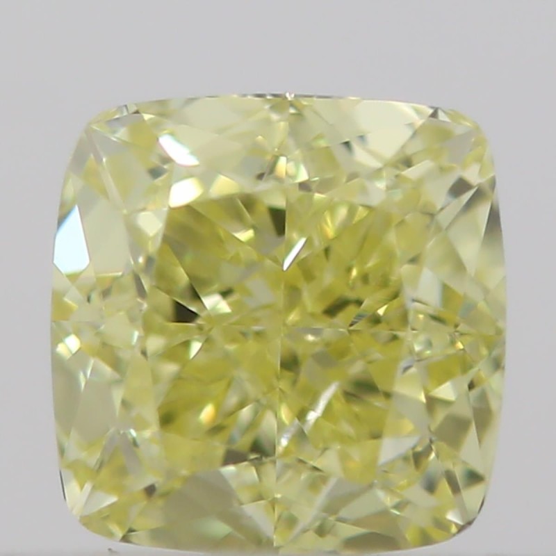 Diament o barwie fantazyjnej szlif poduszkowy brylantowy, 0.5ct, VVS1, Fancy  Yellow, GIA 6217019649