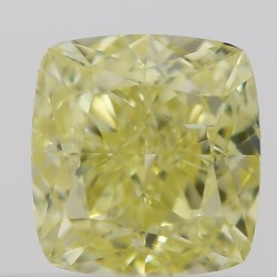 Diament o barwie fantazyjnej szlif poduszkowy brylantowy, 0.5ct, SI1, Fancy Intense Yellow, GIA 1206991846