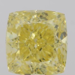 Diament o barwie fantazyjnej szlif poduszkowy brylantowy, 1.01ct, VVS1, Fancy Intense  Yellow, GIA 5201861048